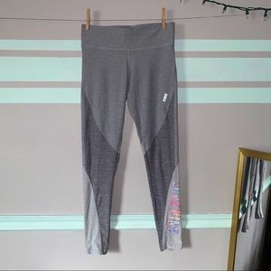 PINK Grey Yoga Leggings - Small
